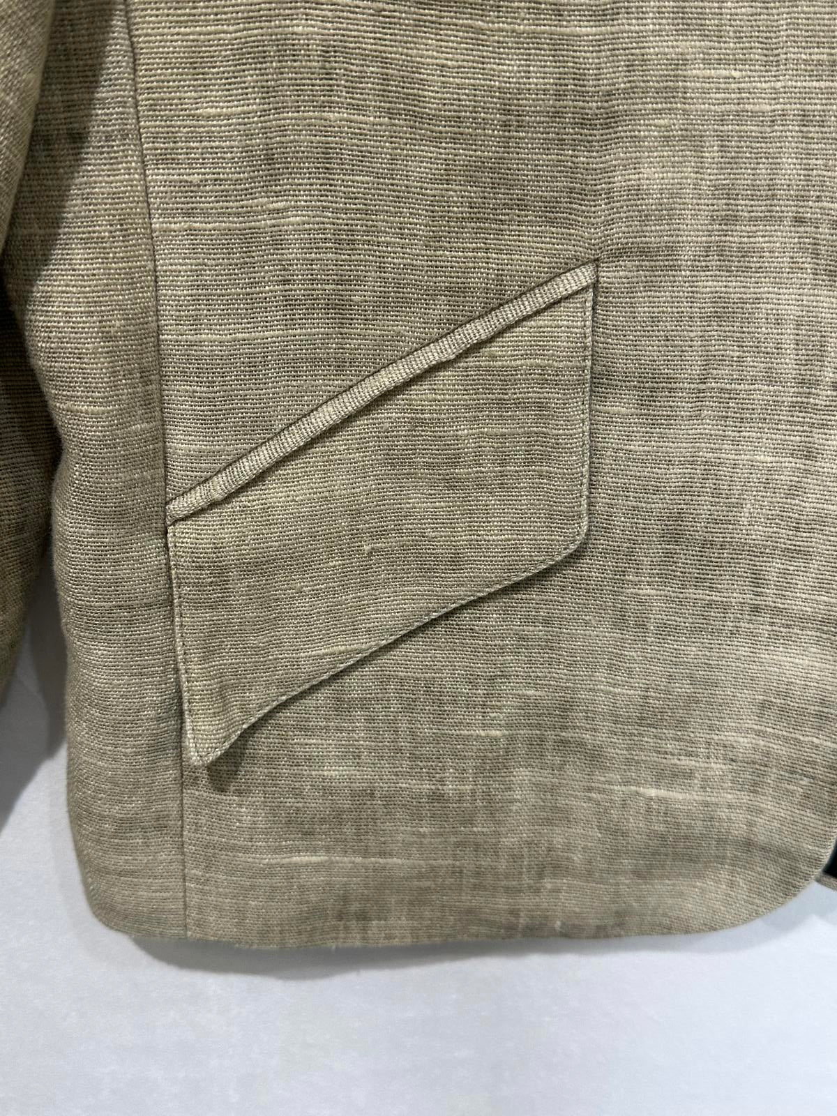 Smythe - Chic Beige Linen Blend Cropped Jacket