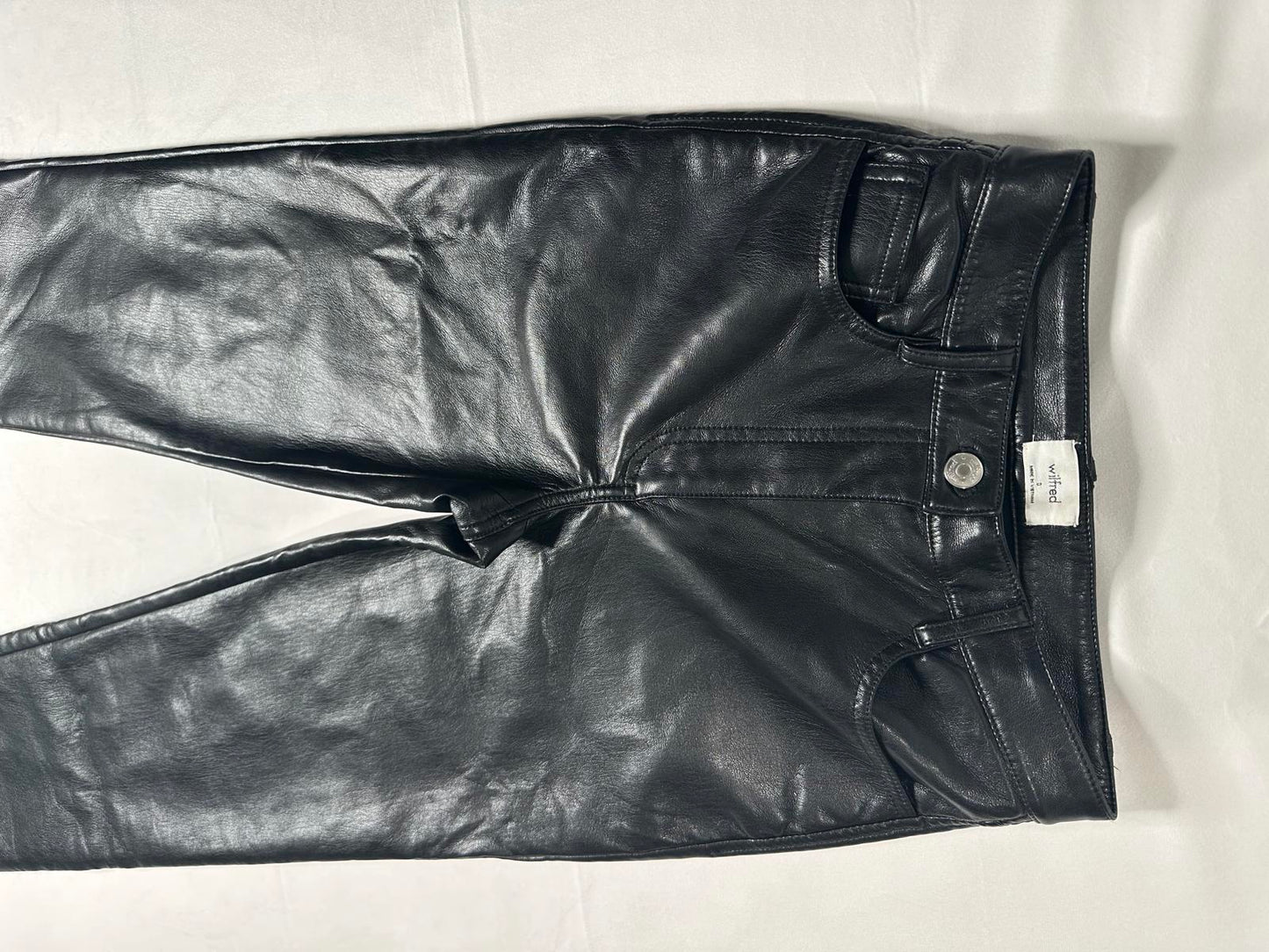 Wilfred Faux Leather Pants - Size 0