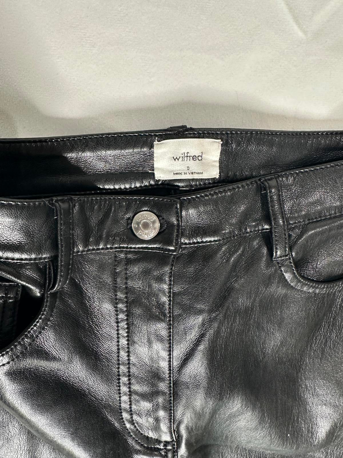 Wilfred Faux Leather Pants - Size 0