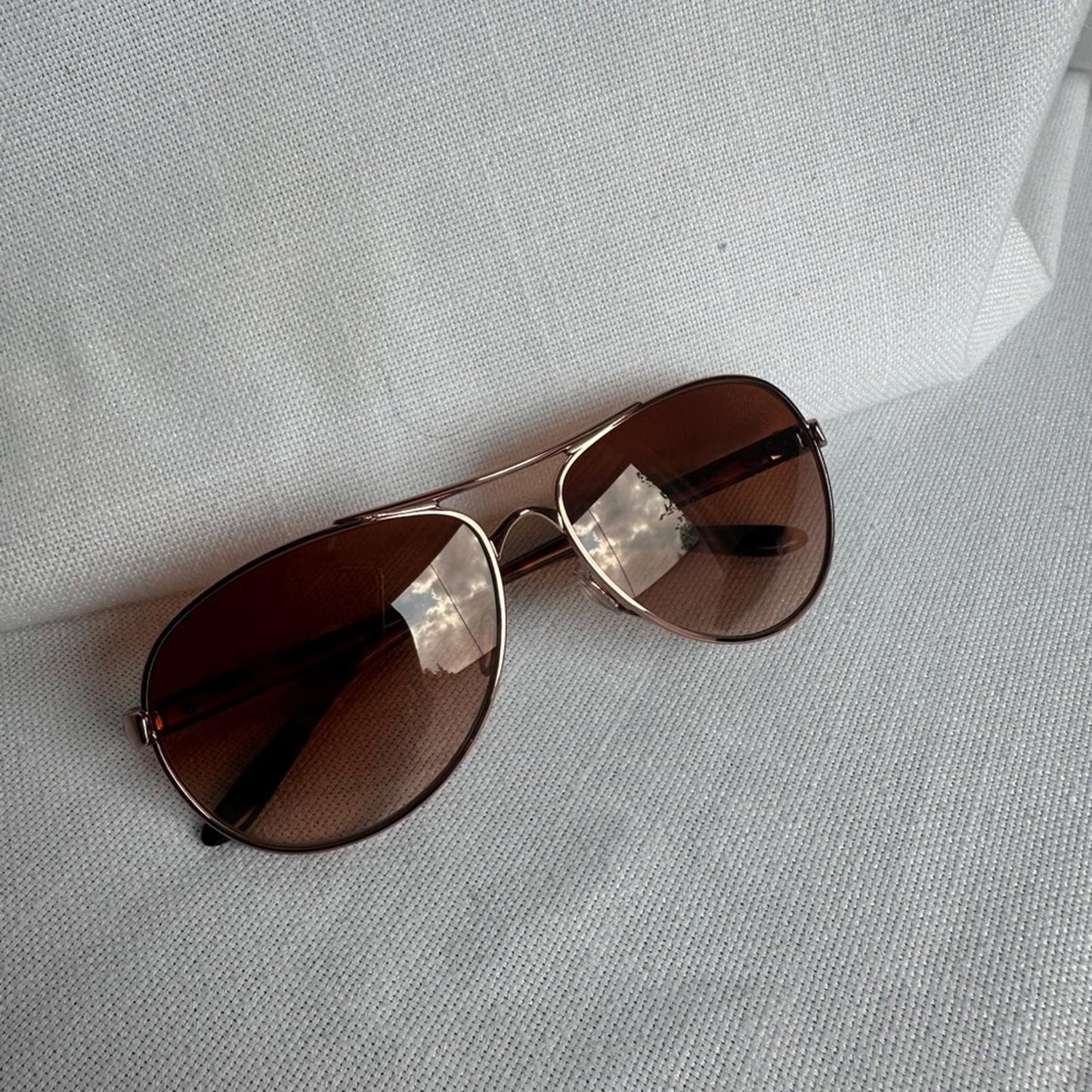 Oakley Brown Gold Aviator Sunglasses [COPY]